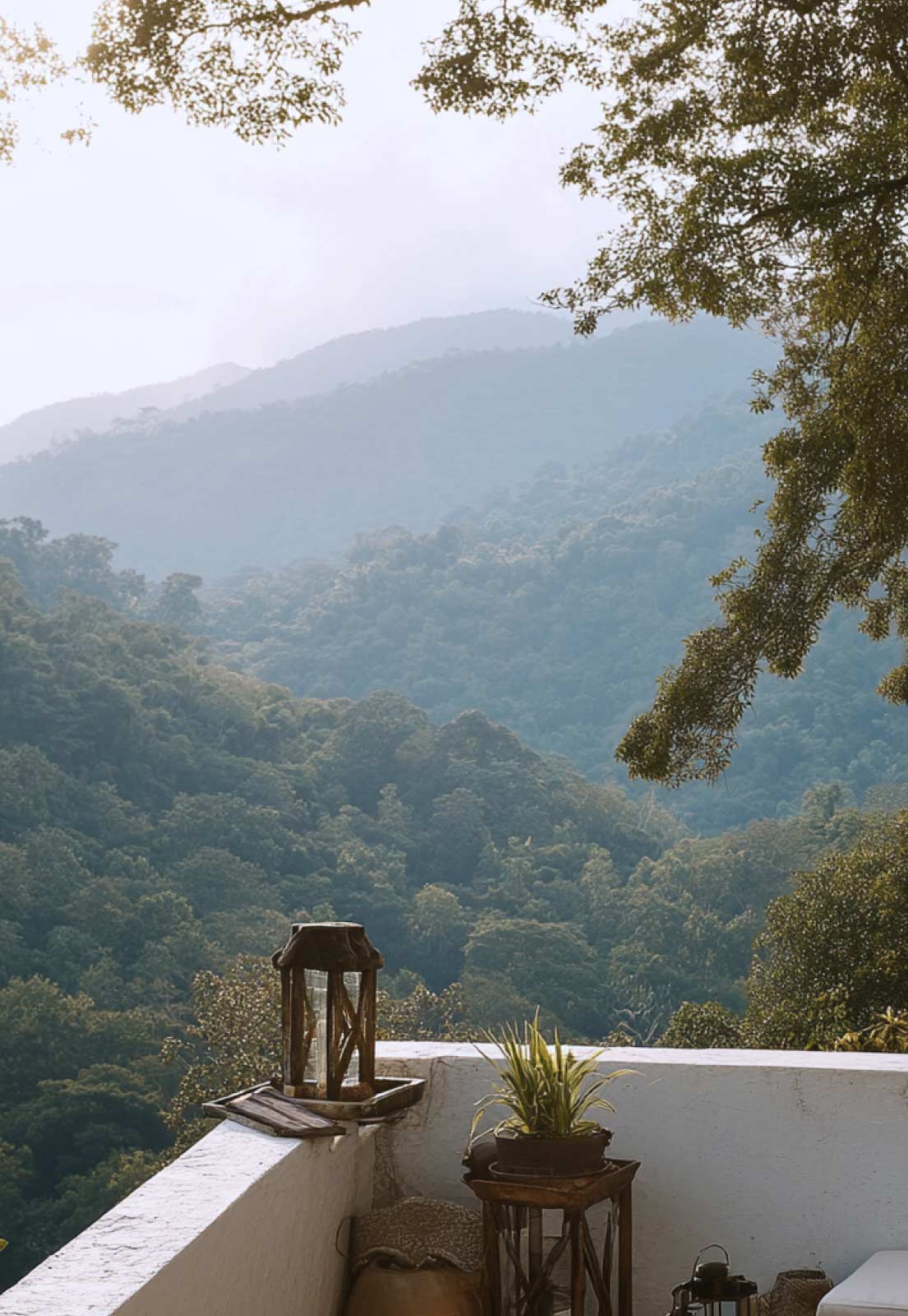 Scenic view from an Italian terrace